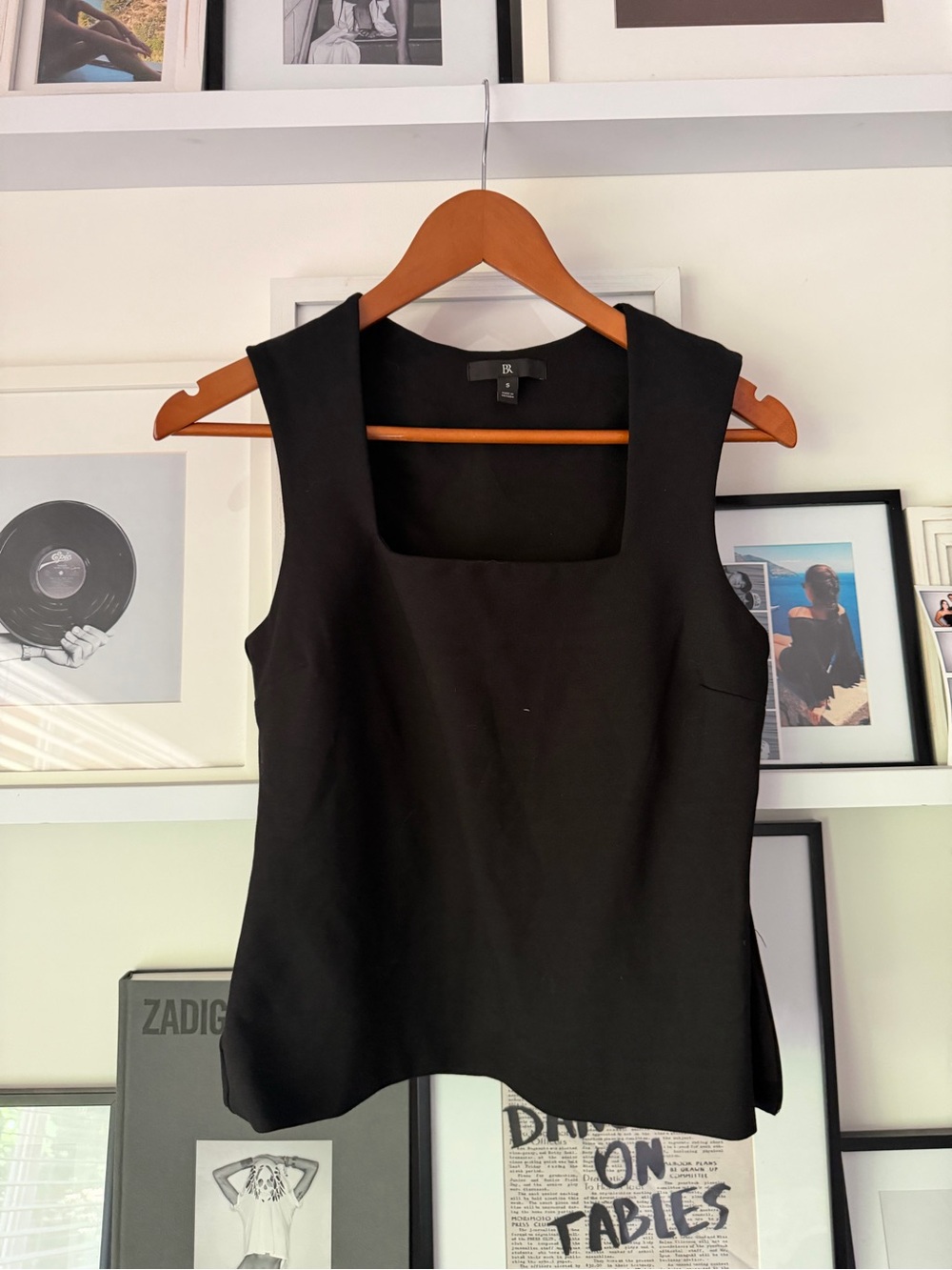 Banana Republic Black Square-Neck Top